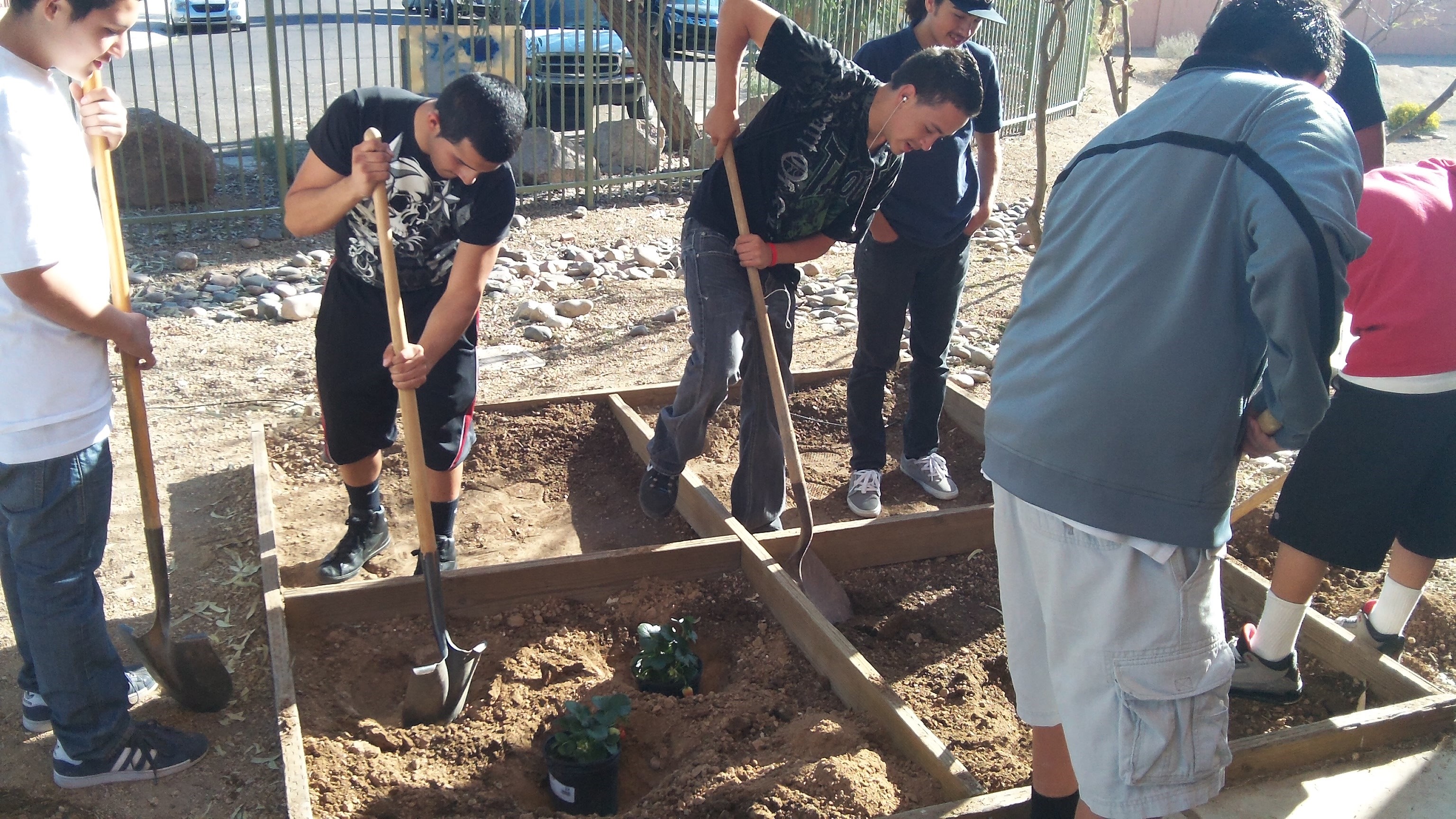 Stewart Branch Teens Build Community Garden